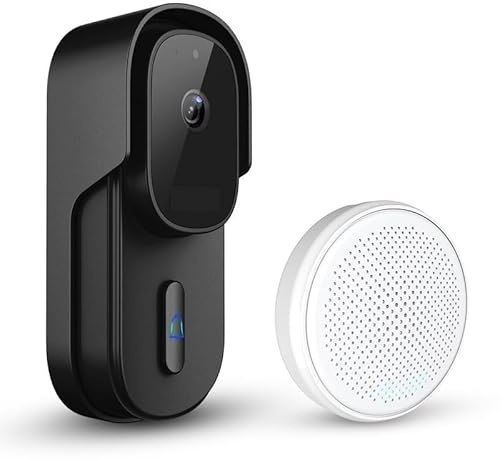 Videocitofono wireless 2,4 GHz Wi-Fi, 2K, con rilevamento del movimento AI, audio di via, visione notturna, archiviazione locale, alimentazione a batteria, supporta Amazon Alexa e Google Assistant