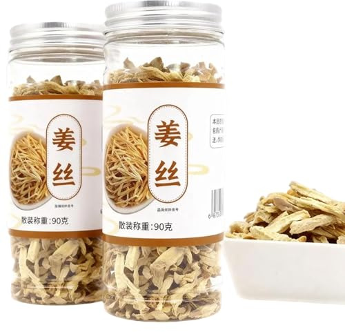 Thé au gingembre séché râpé 180 g, racine de gingembre séchée biologique, sans OGM, sans gluten, pour la cuisine, les marinades et le vin chaud.
