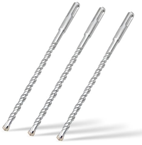 3tlg SDS Plus Bohrer 6 x 300mm,Professionell Betonbohrer mit 4 Hartmetall Schneiden,Hammerbohrer Für Stein,Beton,Ziegelmauer & Stahlbeton​