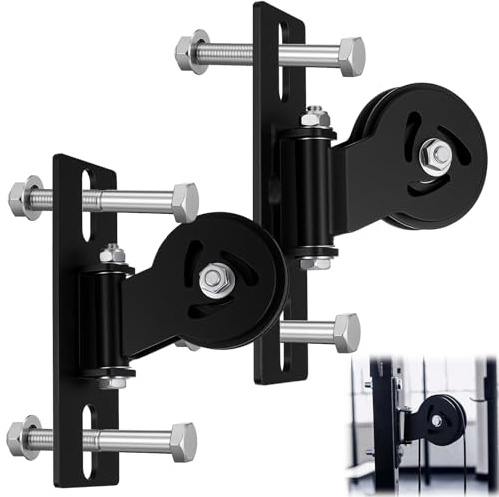 Soulchen 2 Pack Cable Pulley System for Squat Racks Power Rack Pulley Attachment Fits 1 or 5/8 with Extended Slot Design Heavy-Duty 180° Swivel Polea for Home Gyms Workout Strength Training Fitness