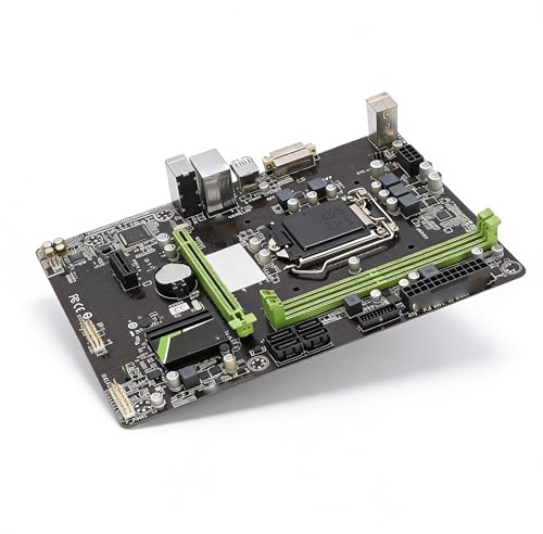 Dpofirs Carte Mère B150M, Micro ATX, pour B150, LGA1151, 2 Emplacements DIMM DDR4, PCI-E X16, PCI-E X1, Sortie VGA et DVI, 6 X USB 3.0, 6 X USB 2.0