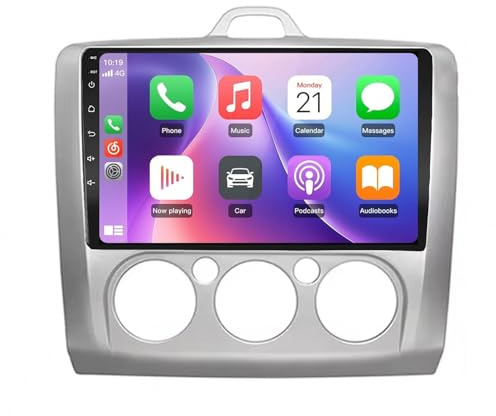 Stereo Pantalla para Ford Focus Mk2 Mk3 2005-2014 9 Pulgadas Android 15 Car Navegación Wireless Carplay Android Auto para, 4 Core 2G+64G