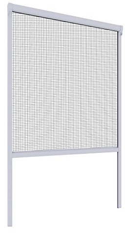 Mosquito Stop, mosquitera enrollable para ventana, se puede acortar individualmente, blanco, 130 x 160 cm, 23591