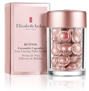 Elizabeth Arden, Retinol Ceramides Capsules, Sérum de nuit pour Femme, Sérum pour le visage, Soin du Visage anti rides et anti âge, Lissant et Affinant, Pur, Puissant et Précis, 30 capsules