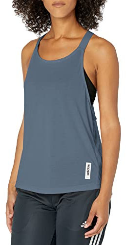 adidas Damen Brilliant Basics Tank Top, Damen, Tanktop, Brilliant Basics Tank, Tinte/Weiß, Large
