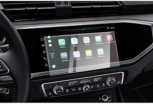 CDEFG Kompatibel mit Audi Q3 F3 2019-2024 2025 Auto Navigation Glas Schutzfolie 9H Kratzfest und MMI 8,8 Zoll 10,1 Zoll GPS Transparent Displayschutzfolie Q3 Sportback Zubehör (Navigation Schutzfolie)