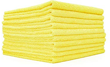 The Rag Company (10 Pack Edgeless 300 16 x 16 Mikrofasertuch, Frottee, gelb)