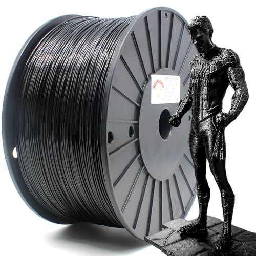 RepRapper PLA Plus Filament 1,75 mm, PLA Pro 3D Drucker-Filament, 6,6 LBS (3 kg) PLA+ Spule, Maßgenauigkeit +/- 0,03 mm für FDM-Drucker, Schwarz