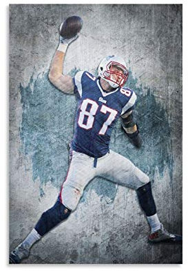 GSDGH Poster, Motiv: Superstar American Football Player Rob Gronkowski, Sportposter, Leinwandkunst, Poster und Wandkunst, Kunstdruck, moderne Familie, Schlafzimmer, Dekoration, Poster, 40 x 60 cm