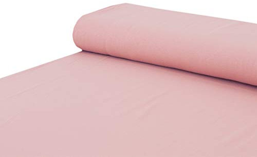 Baumwoll - Stoff French Terry Sommersweat einfarbig altrosa - Meterware ab 25 cm x 150 cm - Stoff zum Nähen