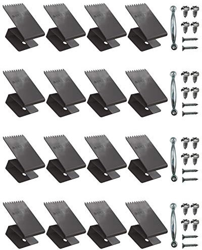 Hurricane Fensterbrett-Clips, universelle und wiederverwendbare Sturmsperrholz-Clips für Fenster mit Türgriffen und Schrauben, 1,27 cm, 16 Stück (1,27 cm)