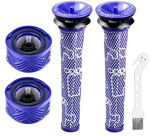 Covienapp 2 Sets Dy-son Ersatzfilter für V6 Staubsauger Zubehör Kompatibel mit Dy-son V6 Absolute V6 Animal V6 Motörhead V6 HEPA