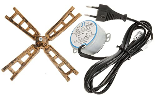 Holyart Water pumps and gear motors for nativity scenes: Nativity scene motorized windmill 3W: engine and sails