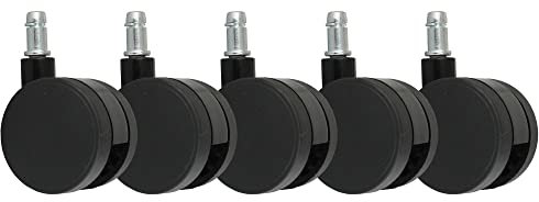 Möbelrolle (5er Set) in Schwarz aus 100% Polyurethan - 6x6x6cm (LxBxH)