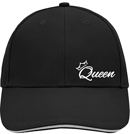 Huuraa Cappy Mütze Queen Krone Geschenk Black/Light Grey Queen Präsent