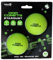 Dog Comets Stardust Bälle Ø6 cm - Hundespielzeug aus Naturkautschuk - Flottierend und Rebound - 2 Stück, Grün