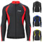FDX Mens Cycling Jersey, Windproof Warm Winter Cycle Tops, Long Sleeves Water-Resistant Lightweight Thermal Bike Jacket, Windproof Bicycle Shirt for Riding, and Running(Red, M)