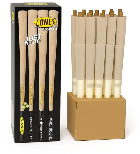 Weedness Vorgedrehte Joint Hülsen 110 mm 64 Stück - Cones King Size Fertige Hüllen Zigarettenhülsen Vorgerollte Cones Prerolled