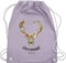 Turnbeutel Rucksack - Kompatibel Oktoberfest - Herzmädl Hirsch Geweih Hirschgeweih Madl - Unisize - Pastell Lila - herzmadl stofftasche trachten-tasche bayern bayerischer tracht umhängebeutel