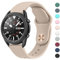 Mugust Armband Kompatibel mit Samsung Galaxy Watch 3 45mm / Galaxy Watch 46mm / Samsung Gear S3 Frontier/Gear S3 Classic, 22mm Wasserdichtes und Langlebiges Silikon Sport Armbänder (Milchtee Farbe)