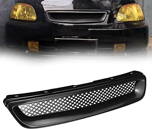 FORREC Rejillas Delanteras para Honda para Civic EK CX DX EX HX LX 1996 1997 1998 Cubierta De Rejilla De Parachoques Delantero De Coche Embellecedor