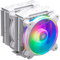 Cooler Master Hyper 622 Halo CPU Air Cooler - Aluminium Finish, 6 Compact Continuous Direct Contact Heat Pipes, Dual Tower Heat Sink, Dual Halo2 Fans, ARGB Auto Detect, LGA1700 & AM5 Brackets - White