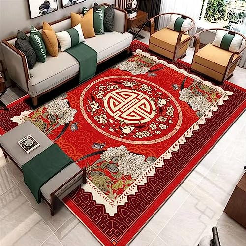 RUGMRZ Tapis Anti Derapant Style Chinois Sobre Tapis Pas Chere Tapis Fin paillasson entree60X90cm