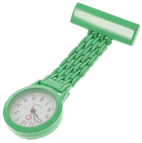 Mikikit Pflege Uhr Taschenuhr Für Krankenschwestern Schwesternuhr Aufclipsen Dr Who Ansteckuhr Stetoskop Uhren Schwarze Elfenohren Hängende Taschenuhr Brustuhr