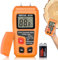 Holzfeuchtemessgerät Brennholz, Feuchtigkeitsmessgerät Mit Batterie Feuchtemessgerät Holz Feuchtigkeitsmessgerät Wand Feuchtigkeitsmesser Für Wand Und Holz Für Holz, Brennholz, Wände, Estrich (Orange)