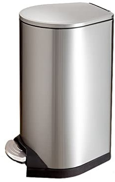 Papelera Bote de Basura de Cocina Bote de Basura de Acero Inoxidable para el hogar con Tapa para Sala de Estar, Dormitorio, Oficina, Almacenamiento de Basura, Bote de Basura (Tamaño: 50 L) (50 L)