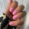 Ceboic Français Faux Ongles Court Carré Couleur Pure Press on Nails Ballerine Glossy Glänzend Ongles à Coller Acrylique Pleine Couverture Ongles à Presser 24Pcs pour Femmes et Filles(Rose)