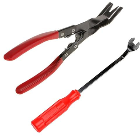 Pince à Degrafer, Pince à Retirer les Clips de Panneau, Pince d'Extraction d'Agrafes, Pinces pour Enlever les Garnitures, Garniture Enlèvement Pinces, Pour Tableau de Bord de Panneau de Porte Voiture