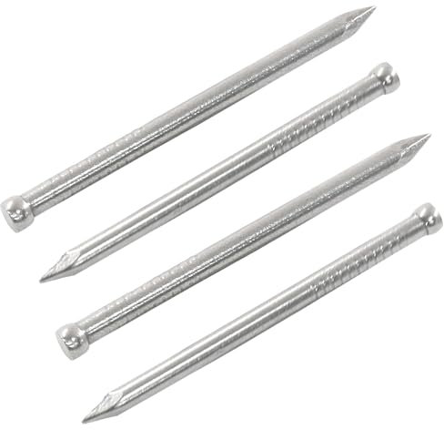 Cjueiom 100Pcs 35mm Finishing Nails Carbon Steel Nail, 2mm / 0.08 Inch (13 Gauge) Diameter Wood Nails Hand-Drive Hardware, Small Nails Picture Hanging Nails for Skirting Boards, Battens, Wood, Frame