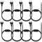 8 cables con interruptor y enchufe, 1,8 m cable de alimentación con interruptor, 2 cables, 0,75 mm², enchufe europeo cable de alimentación para lámparas iluminantes(Negro)