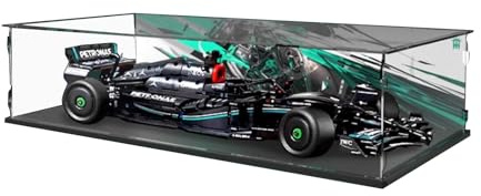 SONNIES Acryl-Vitrine für Lego 42171 F1 Formula Racing, Staubdichte Box, Aufbewahrungsbox, Transparente Box, Displaybox Kompatibel mit Lego 42171 (Nur Hülle, Kein Modell)