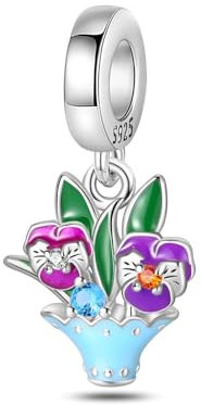 LIGHTDOG 925 Sterling Silver Charms for Bracelets Beads Pendant Compatible with European Bracelets Fits Pandora Charms Bracelets for Women Girls, Sterling Silver, Cubic Zirconia