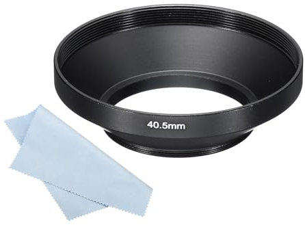 PATIKIL 40.5mm Lens Hood, Wide Angle Matte Surface Anti-reflective Inside Hood with Cleaning Cloth for Camera Lens, Black for Nikon, for Fujifilm, for Pentax, for Leica