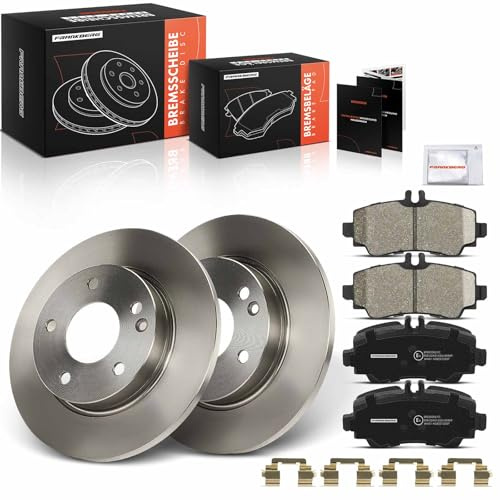 Frankberg Bremsensatz inkl. 2x Bremsscheiben + 4x Bremsbeläge Vorne | Kompatibel mit A-Klasse W168 A 140 A 160 CDi 1997-2004 Replace# 1439867, 1459408