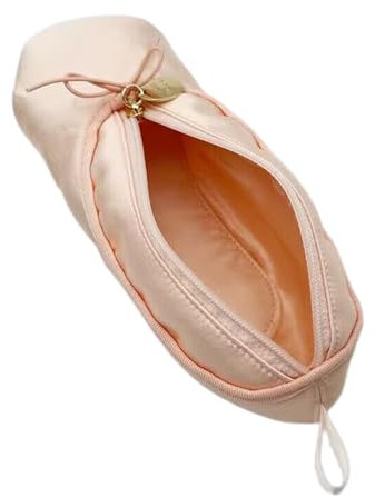 JTQYFI Pinke Ballettschuhe Make Up Tasche Stilvolle Kosmetiktasche Aufbewahrungshülle Perfekt Für Ballett Enthusiasten Und Schreibwarensammler Ballettschuh Federmäppchen
