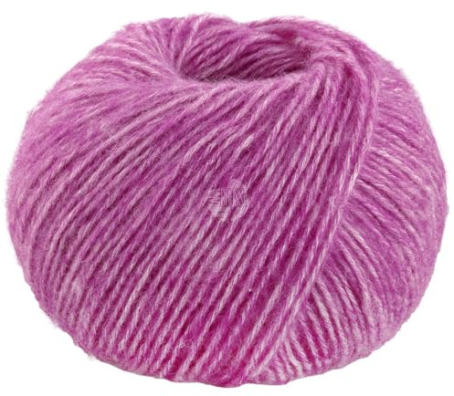 LANA GROSSA Natural Alpaca Pelo | Flauschige Netzgarnstruktur aus Baumwolle gefüllt mit Baby Alpakafasern und Merino Schurwolle | 50g Wolle zum Stricken & Häkeln | 125m Garn FB29