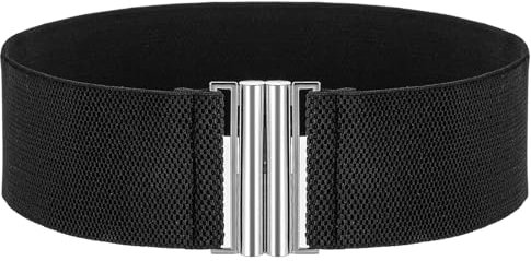 Andibro Breiter elastischer Gürtel für Damen,Stretch Taillengürtel Damenkleid Schnallengürtel Vintage Cinch verstellbarer Bund