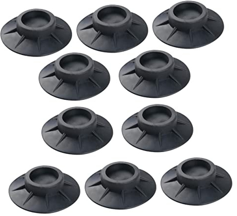 HONMEET 10 Stück Rutschfeste Waschmaschinenpads aus Schwarzem Pp mit Antivibrations und Dämpfungseffekt Speziell für Waschmaschine und Trockner Geeignet