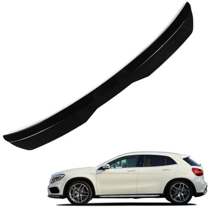 KizmiQ Auto Heckspoiler,ABS Dachspoiler Kofferraum Kofferraumspoiler für Merce-des Benz A-Klasse W176 A45 Amg 2013-2018 2014 2015 2016 2017 Lippe Styling Spoiler Flügel Tuning Zubehör,A/Black