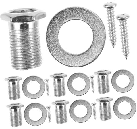 Vaguelly 6sets Guitar Nuts Screws and Washers Tuner Accessories for Acoustic Guitar Lightweight Easy Installation Stable and Tuner Peg Upgrade