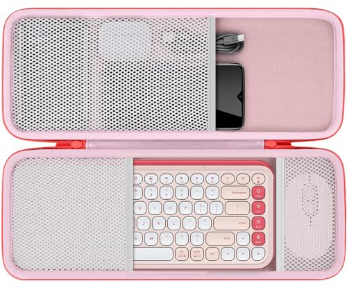 co2CREA Hart Tasche für Logitech POP ICON Keys Combo Kabelloses Bluetooth Tastatur-Maus-Set Case Etui Tragetasche, Nur Tasche