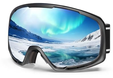 BEACOOL Skibrille SnowboardBrille für Brillenträger Herren Damen Winddicht Brille Anti Fog UV Schutzbrille, Winter Schneebrille, Skibrillen für Skifahren Motorrad Fahrrad Skaten