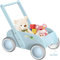 Trotteur Bébé en Bois, Chariot de Marche Bebe pour Garçons et Filles, Pousser et Tirer Baby Walker, Trotteur avec Roues, Cadeau pour Anniversaire Noël, Rose