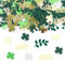 ParPix Kleeblatt Happy Birthday Konfetti Tischdeko Geburtstag 3-5,5cm,200 Stk Kleeblätter Konfetti Geburtstag,Streudeko Geburtstag Grün,Happy Birthday Deko Luftschlangen,Glitzer Geburtstagsdeko Tisch