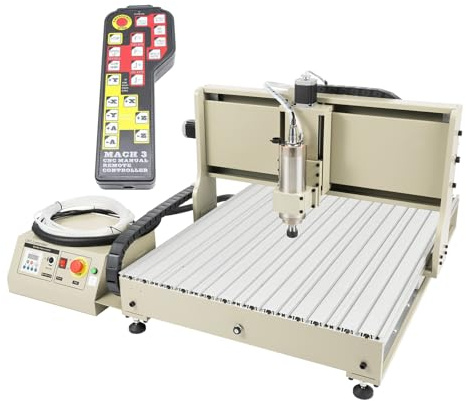 2,2KW 6090T-USB CNC-Fräsmaschine Router, 4-Achsen Graviermaschine mit Fernbedienung, Graveur Fräsmaschine Kits für Holz/Aluminiumlegierung-Schnitzen Materialschneiden/Stanzen