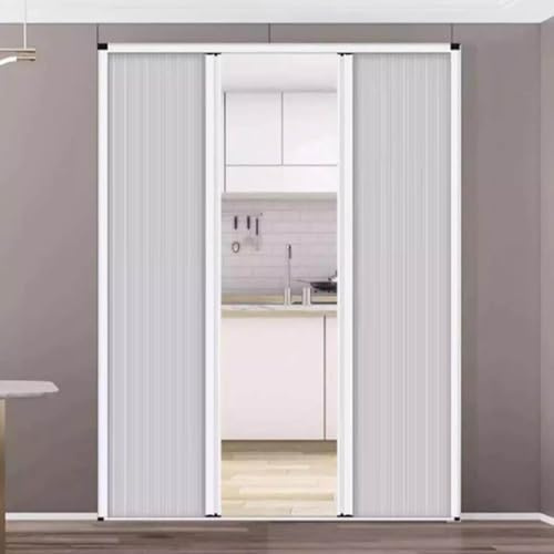 Puertas de acordeón 190 200 210 220 240 Cm De Alto Puerta Plegable Invisible De Nido De Abeja, Sin Perforaciones Puertas De Acordeón Para Armarios Interiores, Puertas Corredizas Plegables(140x190cm/55